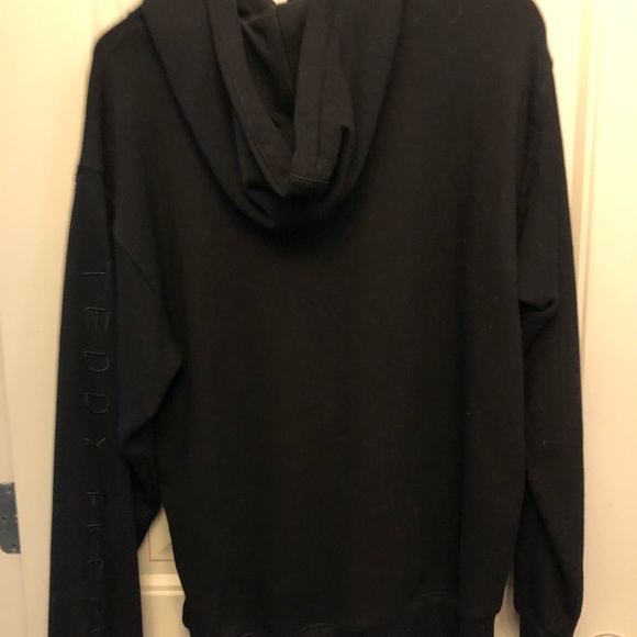 Teddy Fresh I Heart U Mom Black Sweatshirt Hoodie Medium - Picture 2 of 3